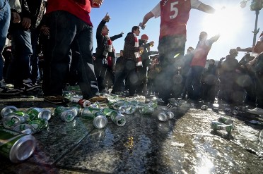 Football fans are being urged to recycle cans and food packaging during the World Cup this summer